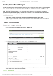 Creating Tracker Based Strategies - Capillary Support Portal