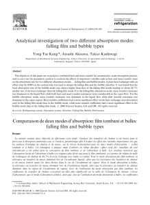 Absorption Modes: Falling Film vs. Bubble Analysis