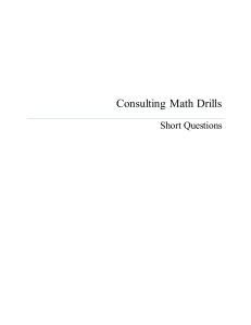 Consulting Math Drills Short Questions P