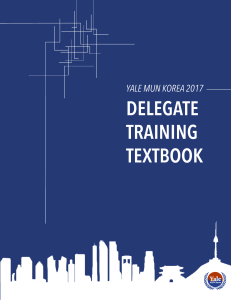 Yale MUN Korea 2017 Delegate Textbook