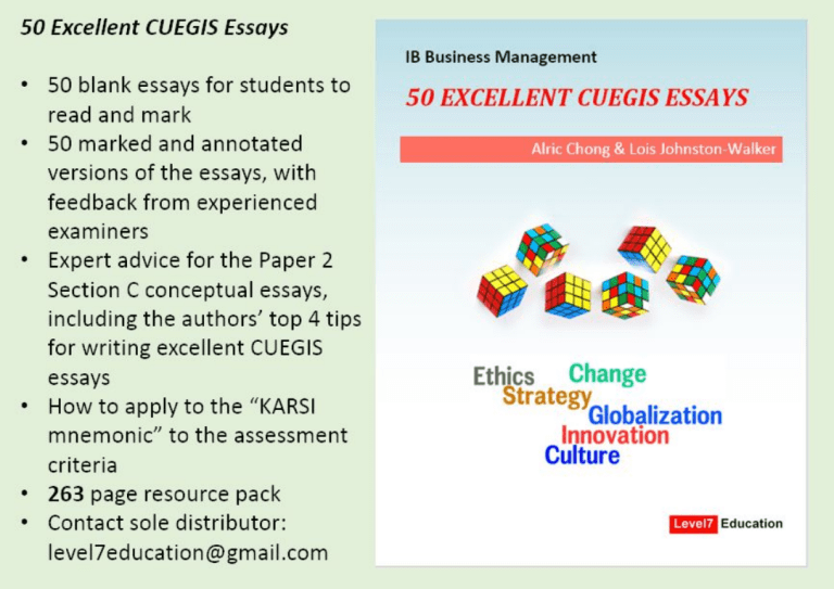 ib business cuegis essay example