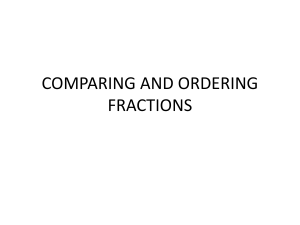 2. COMPARING AND ORDERING FRACTIONS