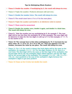 Multiplying Whole Numbers Tips & Tricks