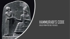 HAMMURABI’S CODE
