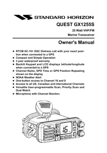 GX1255S Owner's Manual