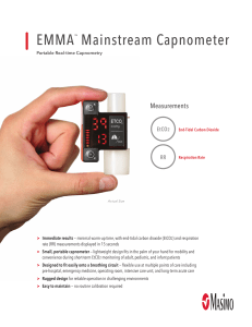 EMMA mainstream capnometer product information