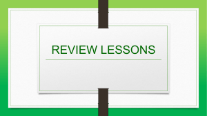 REVIEW LESSONS