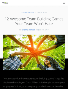 12 Awesome Team Building Games Your Team Won't Hate