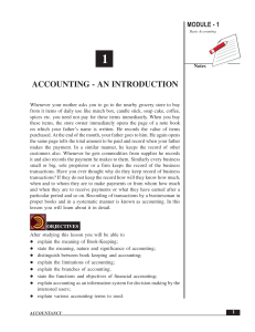 1-Accounting - An Introduction
