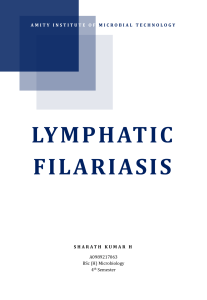 Lymphatic Filariasis - Sharath Kumar H