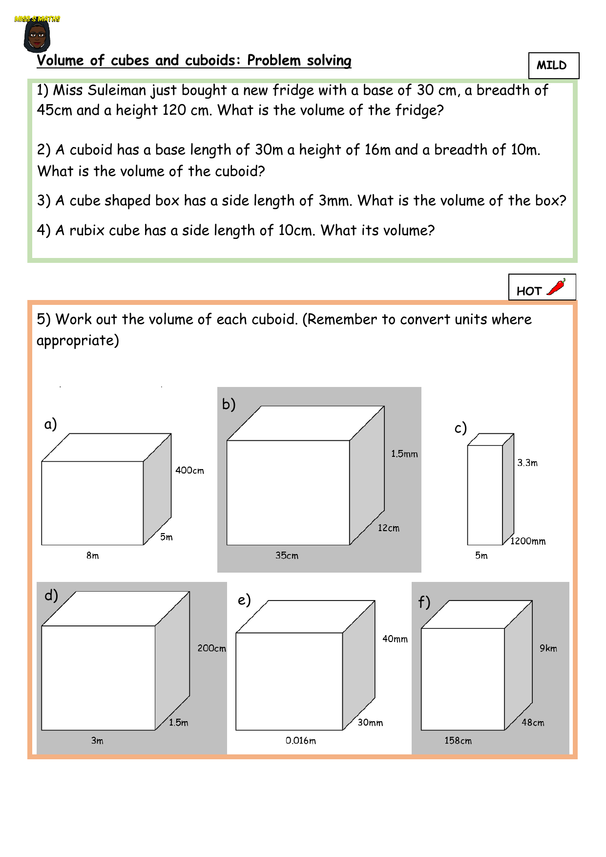 volume cuboid problem solving