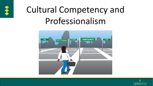 3. Cultural Competency and Professionalism