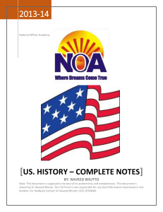 NOA History of USA-Complete Notes