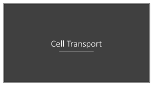 Cell transport complete