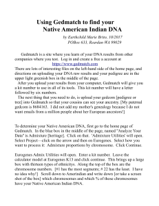 Using Gedmatch to find your Native American Indian DNA