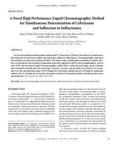 HPLC Method for Ceftriaxone and Sulbactam Determination