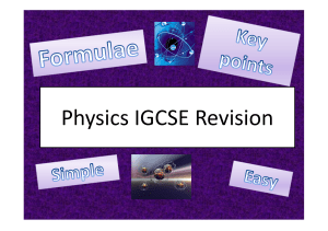 Physics IGCSE Revision