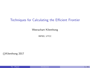 4-Sample Calculation of the Efficient Frontier