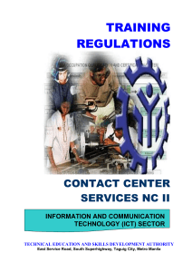 TR - Contact Center Services NC II