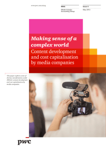 Content development and cost capitalisation by media company