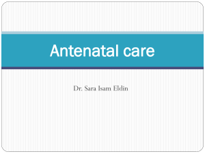 Antenatal Care obstetrics