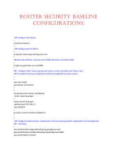 Router Security Baseline Configuration Guide