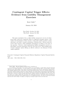 Vallee (2016) 1 - Contingent Capital Trigger Effects Evidence from Liability Management Exercises
