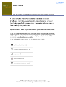 A systematic review on randomized control trials on rennin angiotensin aldosterone system inhibitors role in managing hypertension among hemodialysis