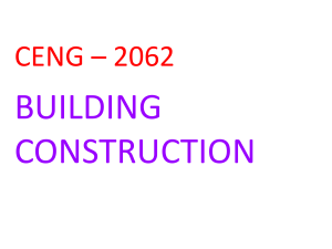 Introduction to building construction