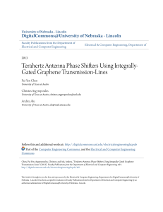 THz Antenna Phase Shifters: Graphene Transmission-Lines