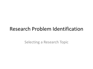 Research Problem Identification