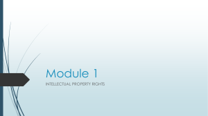 Module 1 IPRS (Intellectual Property Rights)