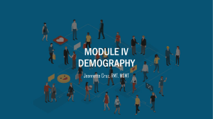 Powerpoint 4 - Introduction to Demography