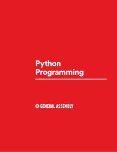 PythonProgrammingSyllabus GeneralAssembly (1)