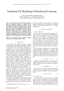 Nonlinear FE Modeling of Reinforced Concrete