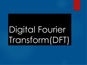 Digital Fourier Transform(DFT)