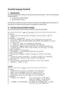 assemblyLanguageDocumentationStandard