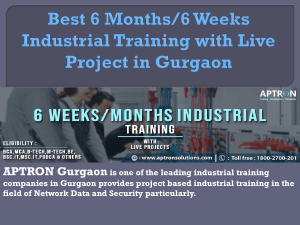 6 Months/6 Weeks Industrial Training in Gurgaon - APTRON Gurgaon