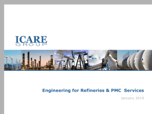 ICARE Group   Engineering for Refineries & PMC   January 2019