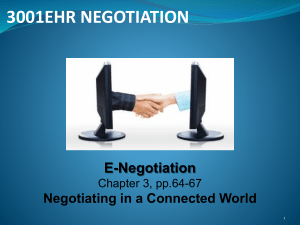 Week 8 - E-Negotiation