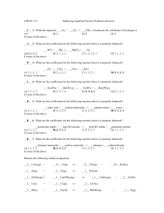 CHEM 1117 Balancing Equation Practice Problems KEY1 (1)