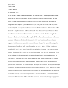 Physical Science Chapter 2 Essay