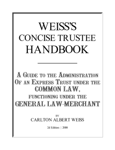 2008 weiss concise trustee handbook