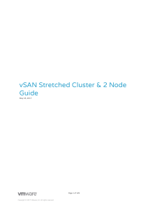 vSAN Stretched Cluster & 2 Node Guide