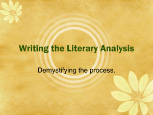 WritingtheLiteraryAnalysis