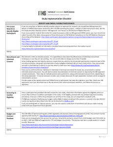 StudyImplementationChecklist