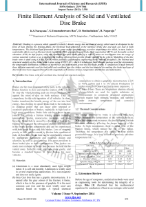 Disc Brake Finite Element Analysis: Material Comparison