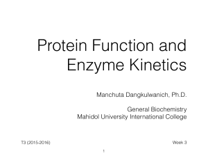 GenBC-Lecture03-Protein and Enzyme Kinetics