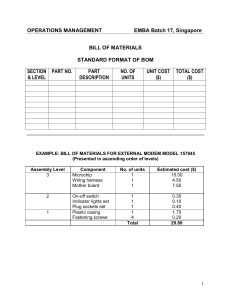 1 OM Bill of Materials Handout