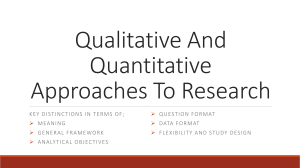 Qualitative and quantitative approaches to research by Rita Mang'oli